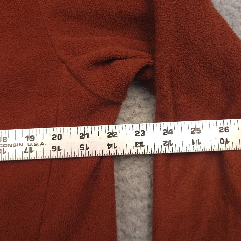 The North Face Fleece Jacket Mens L Rust Brown Full Zip Outdoor Hiking